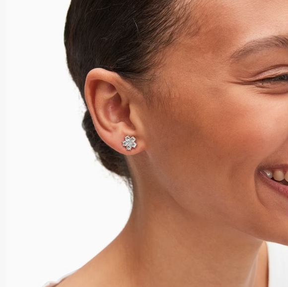 Kate Spade Clear Flower Studs - Picture 6 of 6